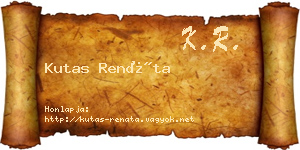 Kutas Renáta névjegykártya