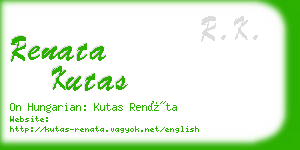 renata kutas business card